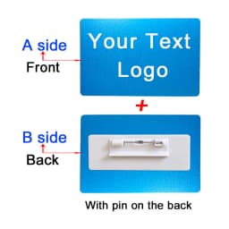 86x54x0.4mm Personalize Your Logo Text Aluminium Plate Custom Badge Adhesive Tape ID Door Wall Mailbox Business Card Name Tag