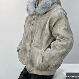 Outdoor Style Jacket Thickens Comfortable Parkas Winter Men's Cotton Jacket with Fur Collar Embroidery and Tie-dye Design Parkas
