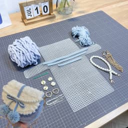 Yarn Crossbody Bag Kit Mesh Yarn Bag Kit Hand-Sewn Bag Kit Easy-To-Use For Beginner Crafting Gift For Girlfriend