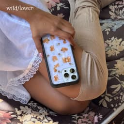 Wildflower Ins Squirrel Friend Floral Phone Case for iPhone 18 17 16 15 14 13 12 Pro Max Plus WF Cartoon Animal Shockproof Cover