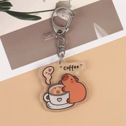 Cute Capybara Keychain Cartoon Water Dolphin Key Chain Acrylic Pendant DIY Small Charm