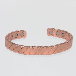 Twist Pattern Copper Magnetic Bracelet for Women, Bio Magnetic Therapy Anti Arthritis Pain Relief Adjustable Health Jewelry Gift