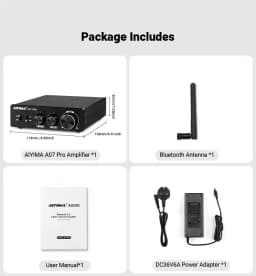 AIYIMA A07 PRO Bluetooth Amplifier TPA3255 QCC304X Stereo 2.0 Channel 300Wx2 Power Digital Amplifier RCA APT-X Home Sound AMP
