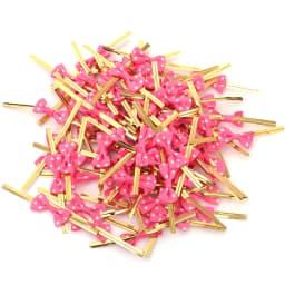 30Pcs/bag Golded Wire Bowknot Bow Metallic Twist Ties Bow Tie Wrapping for Food Cookies Lollipop Candy Bags Sealing Fixed Ties