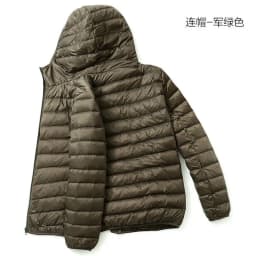 Warmth Lightweight down Cotton Jacket for Men Stand Collar Hooded Outerwear Autumn Winter New Arrival Slim Fit Long Style