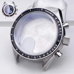 VK63 High Quality 39.7mm Case Moonswatch Metal Case Chronograph Case Fit VK63 Movement Accessories VK63 Watch Box