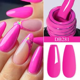 Mtssii Reflective Glitter Gel Pink Sparkling Sequins Gel Nail Polish Soak Off UV Nail Gel Semi-permanent Nail Art Decoration