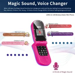 UNIWA J30 2G Mini Flip Phone with Push Button Wireless Bluetooth Dialer Multi-function FM Magic Voice Handsfree Earphone