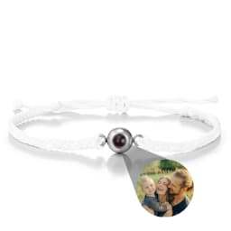 Wholesale New Projection Bracelets Stainless Circle Photo Bracelet Customized Colorful Woven Projection Bracelet Adjustable