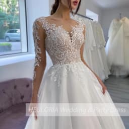 Boho Wedding Dress Long Sleeve Bride Dress Plus Size Robe De Mariee Lace A Line Wedding Bridal Gown customized