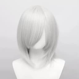 Anime 40cm Medium Basic Bang Blond Black White Red Pink Green Brown Gold Blue Cosplay Wig Heat Resistant Synthetic Hair Wigs