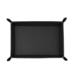 Free Customized Foldable PU Leather Tray for DIce Table Key Wallet Coin Organizer Square Tray Desktop Storage Box Jewelry Tray