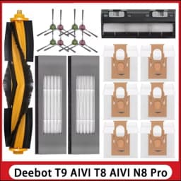 For ECOVACS Deebot T8 AIVI T9 AIVI N8 Pro AIVI N9 N10 N10 Plus Accessories Main brush, side brush, filter, dust bag,Hepa Filter