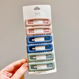 Women's Hair Clips Square Wave Styling Accessory Chic Zinc Alloy Bangs Pin for Daily Makeup and Party Wear Durable Set