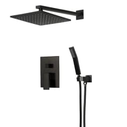 Black Shower Faucet Chrome Bathroom Shower Mixer Set Waterfall Rain Shower System Bathtub Faucet Taps