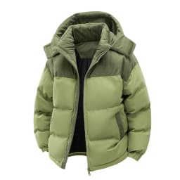 Custom LOGO cotton-padded clothes for men and women 2025 winter new thickened warm removable hooded cotton clothes couple jacket