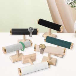 Solid Wood Single Layer Metal Cover Bracelet Holder Packaging Supplies Jewelry Display Jeweler Organizer Woman