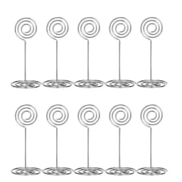10pcs Gold Swirl Wedding Table Number Name Place Cards Holders Stands Note Menu Clip for Wedding Party Event Banquet Decorations
