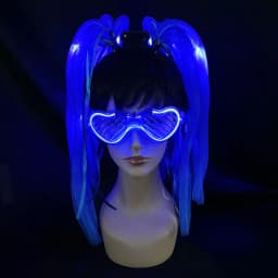 Funny LED Flashing Braid Headband Light up Noodle Headband Girl Women Rave Carnival Party Headwear Supplies Bar Night Show Props