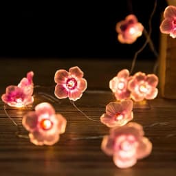 20/30 Led Lights Pink Cherry Blossom String Lights Christmas Holiday Party Decor Led Light Garland Sakura Hanging Light String