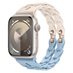 Chain Link Silicone Strap for Apple Watch Band Ultra 3 2 49mm 44mm 40mm 45mm 41mm 42mm Bracelet for Series 11 10 9 8 7 6 5 4 SE3