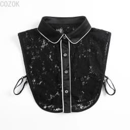 Female Lace Detachable Collar Vintage Solid Fake Collar Lapel Blouse Top Adjustable Women Clothes Ladies False Collar