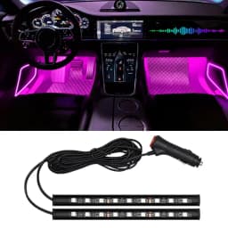 Car Neon Light Foot Light LED Interior Decoration Backlight Cigarette Lighter 5V USB Atmosphere Lamp Vehicle Accessories