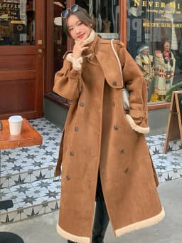 Maillard Mid To Long Knee Length Fur One-Piece Coat For Women In Winter 2026 New Thick Casual Suede Coat Winter Coat Khaki