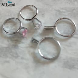 Metal Spring Type Ring Diamond Four-Claw Tweezers Stone Gemstone Holder Display Jewelry Tools Wedding Ring Try-on Equipment 1PC