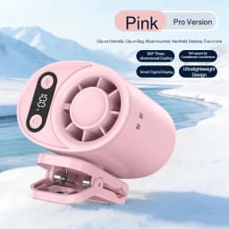 Semiconductor Cooling Car Fan Outdoor Portable Usb Clip On Portable Desk Fan With Led Display 360 Rotation Quiet For Car Camping