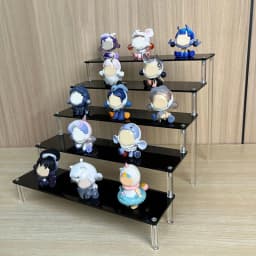 Black Acrylic Shelf Display Stand Perfume Cupcake Stand Figures Toys Desserts Holder Collection Cosmetic Shelves Organizers