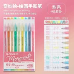 LANGUO 90/6 Colors Press Acrylic Gel Pen Large Capacity 1.0mm Writing Pen Painting Drawing Office School Supplies Stationery