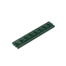 10PCS PLATE 1X8 WITH RAIL Compatible 4510 Plate Modified Self-Locking Bricks Building Blocks Toys Accessories