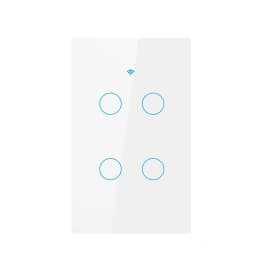 Wifi+Bluetooth Touch Light Switch No Neutral Wire &Neutral Wire US Touch Panel Wall Switches Works with Tuya Smart Life App 1pc