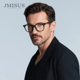 JMISUS Custom Prescription Eyeglass Square Frame For Myopia and Hyperopia Glasses With Photochromic Technology Multiple Colors