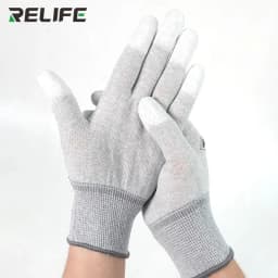 RELIFE RL-063 Anti-Static Gloves Non-slip ESD Electronic PU Insulation Coated Finger Protection for Phone Repair Working Gloves
