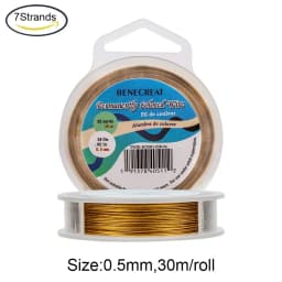 1 Roll Stainless Steel Tiger Tail Beading Wire 7/19/49 Strand Bead Stringing Wire for DIY Earring Jewelry Crafts Making