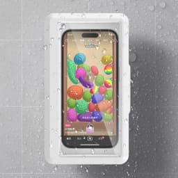 Fixed Shower Phone Holder 360° Rotation Waterproof Anti-fog Mobile Phone Stand Touched Smart Phone Bracket For Bathroom Shower