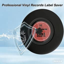 LP 7-12 Inch Vinyl Record Label Saver Cleaning Care Clamp Waterproof Protector with Handles