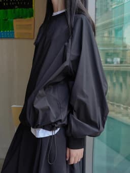 [LANMREM] Drawstring Design Sport Sweatshirt For Women Round Neck Long Sleeve Casual Loose Solid Tops 2025 Spring New Clothing 2
