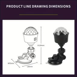 Mini USB Night Light RGB LED Stage Disco Light Rotating DJ Ball Strobe Auto Rotate for Car KTV Christmas Party Show Decoration