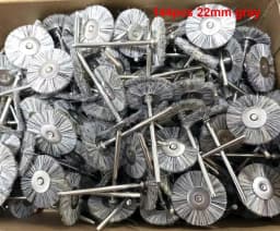 144PCS/100PCS Abrasive Brushes Wheel Set 19mm 22mm 25mm Jewelry Polishing Mop for Dremel Drill 2.35mm Shank Grinding Wheels