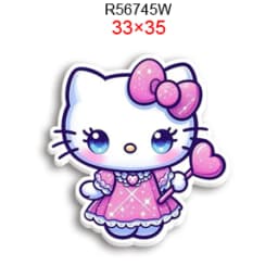 Hello Cat 10pcs/lot San Resin Planar Transparent Glitter Acrylic Flatback for Charms DIY Bow Craft Supplies Phone Case Decor