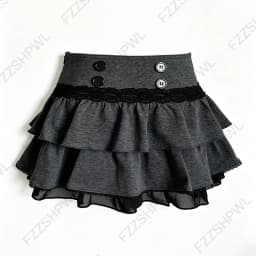 Y2K Skirt Spicy Girls Solid color Rock Goth Hip Hop Mini Skirt Streetwear High street Casual Classic Minimalist Low Rise Skirts