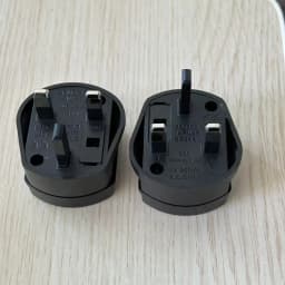 UK 2-Pin to 3-Pin Plug Adapter for Electric Toothbrush/Shaver Charging Bathroom Safe Razor Socket Converter with 3-Prong Charger