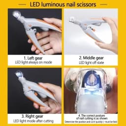 LED Pet Nail Clippers for Dogs & Cats, Professional Safe Pet Claw Cutter with LED Light to Avoid Quick, Sharp Blade Pet Grooming