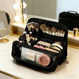 Magnetic Stand-up Makeup Bag Portable Toiletry Pouch
