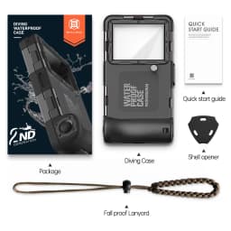 Shellbox Newly Upgraded Multicolor IP68 Standard 15M/50ft Diving/Swimming Photography Professional Diving Waterproof Phone Case