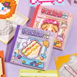 4Style 24pcs/bag Pixel Story Bead Scenery Sticker Book Handbook Material Stickers DIY Photo Frame Scrapbook Notebook Cup Laptop