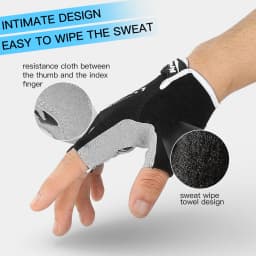 professional outdoor bicycle gloves, with touch screen shock absorption, anti slip, wear-resistant riding half finger glo